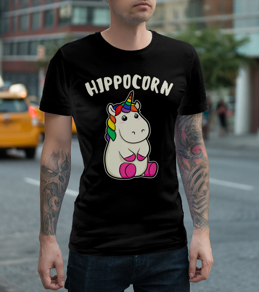 Hippocorn Funny Hippopotamus Unicorn T-Shirt
