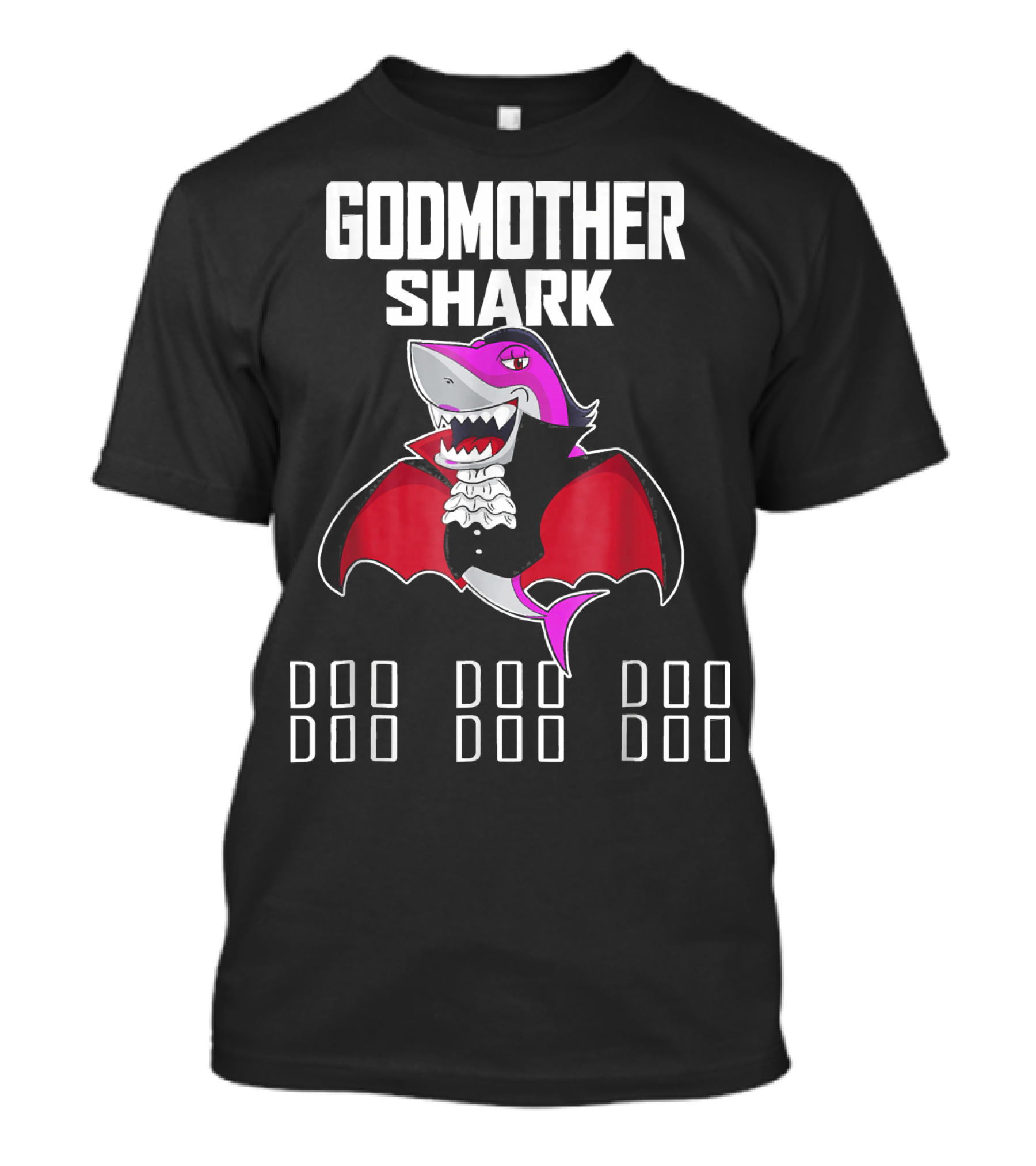 Godmother Shark Doo Doo Doo Pink Vampire Shark T-Shirt