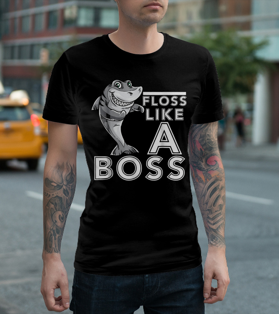 Floss Like A Boss Dancing Shark T-Shirt