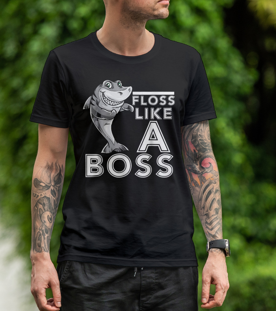 Floss Like A Boss Dancing Shark T-Shirt