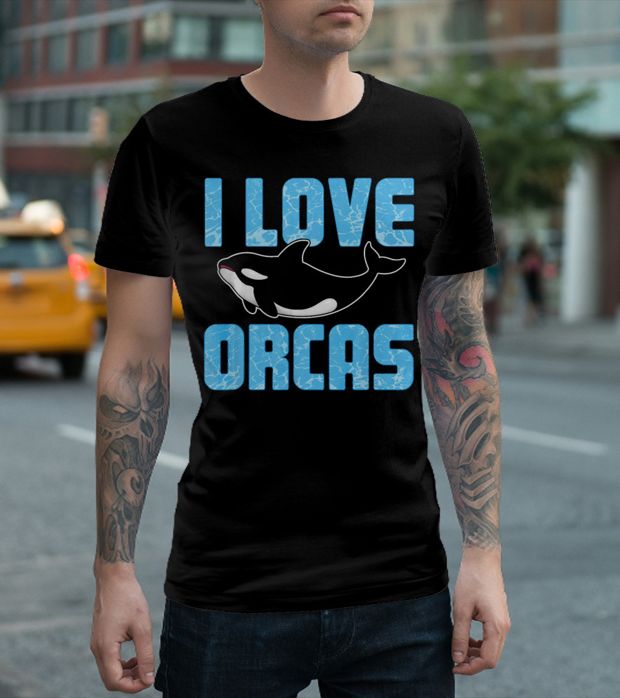I Love Orcas Killer Whale Ocean T-Shirt