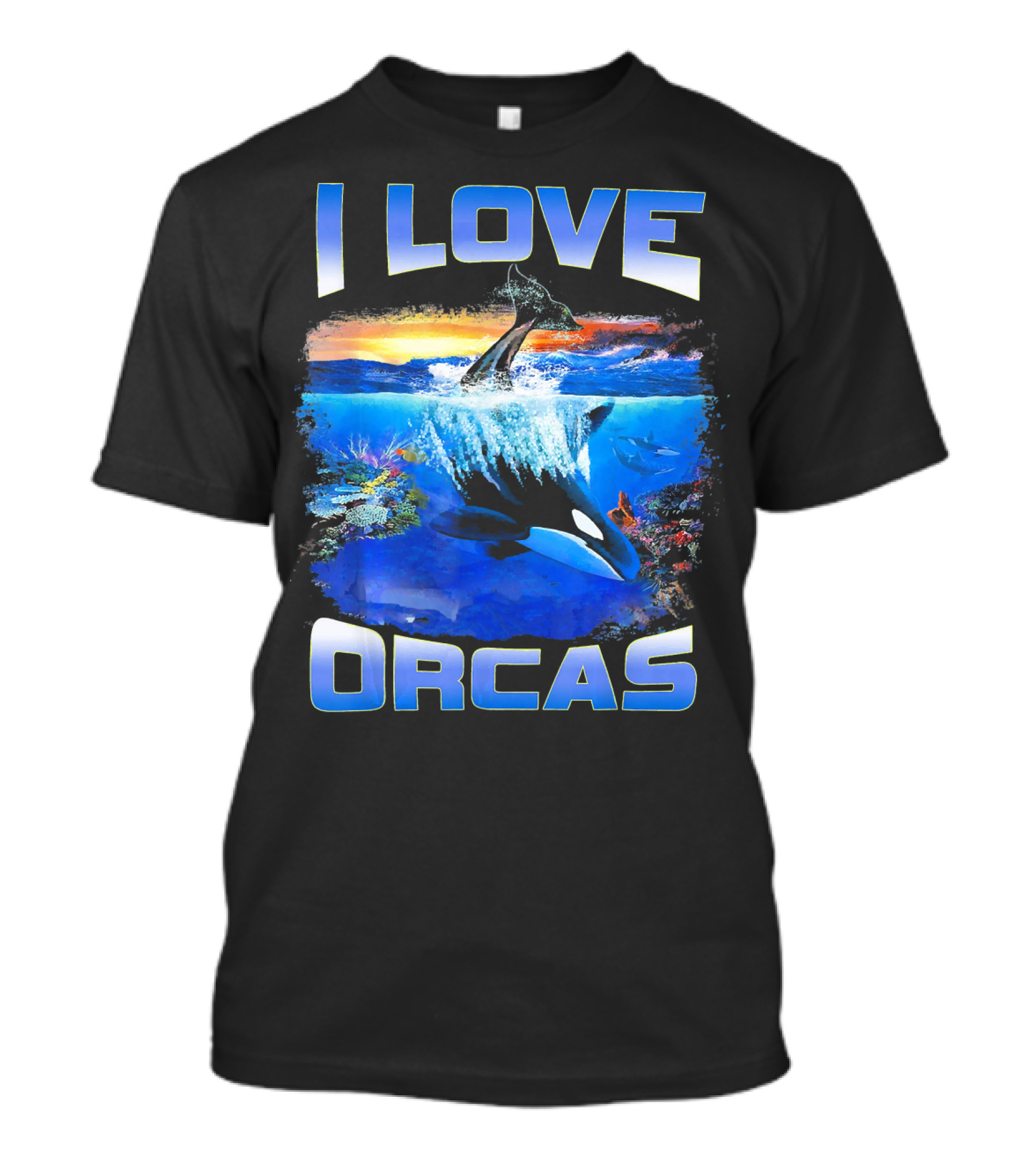 I Love Orcas Ocean Birthday T-Shirt