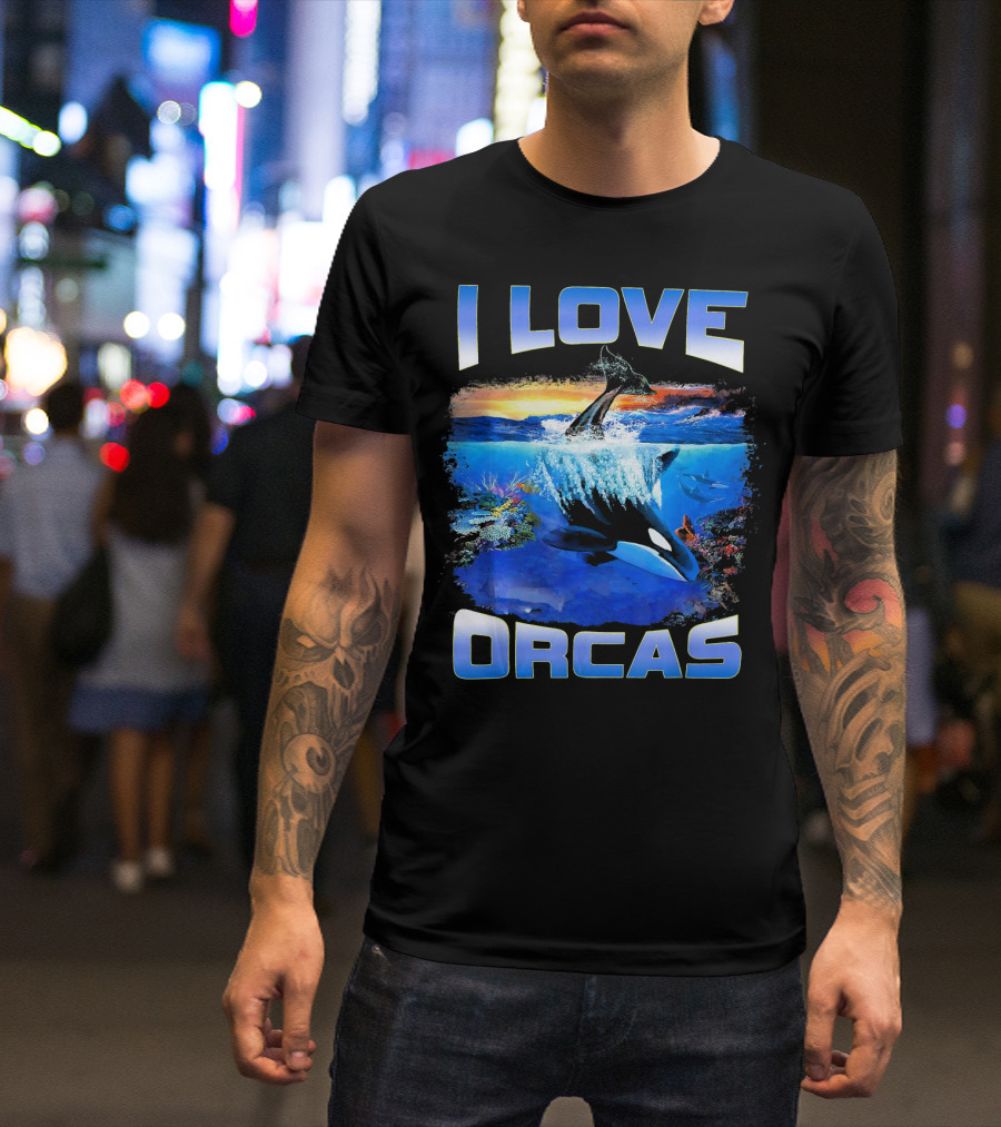 I Love Orcas Ocean Birthday T-Shirt