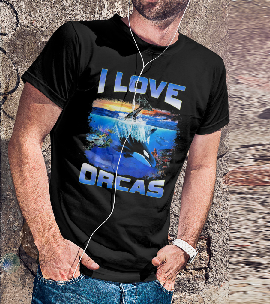 I Love Orcas Ocean Birthday T-Shirt