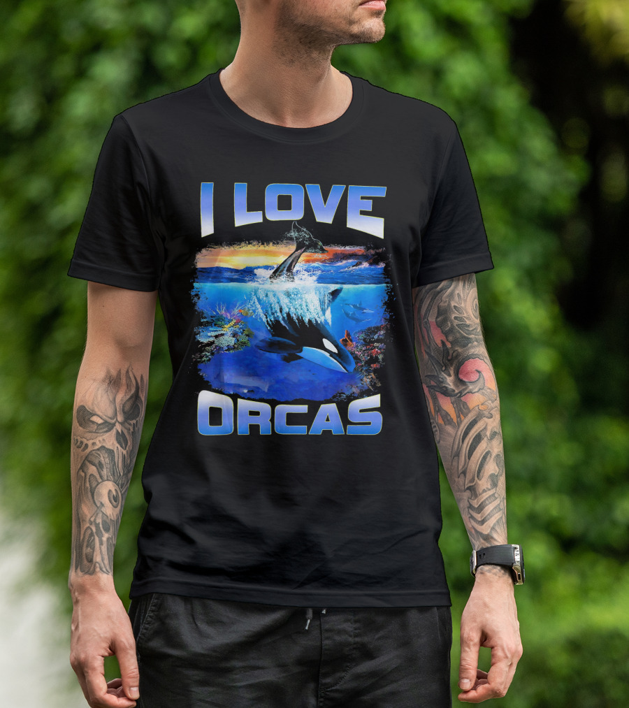 I Love Orcas Ocean Birthday T-Shirt