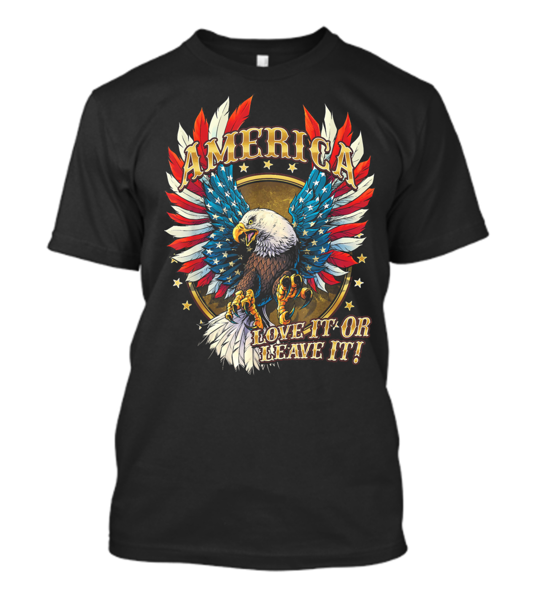 America Patriotic Eagle Love It Or Leave It T-Shirt