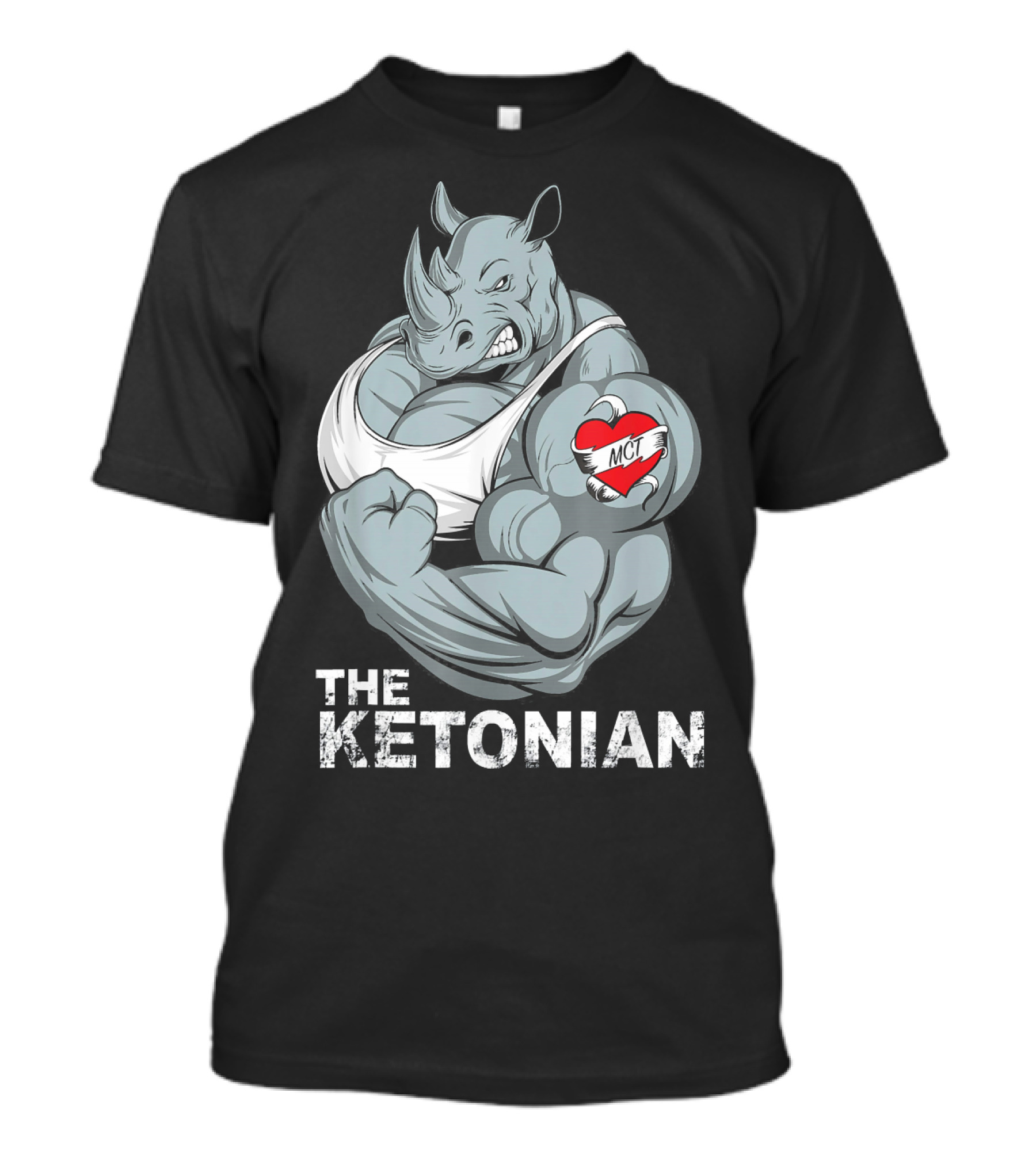 The Ketonian MCT Rhino Muscle Fitness Keto Lifestyle T-Shirt