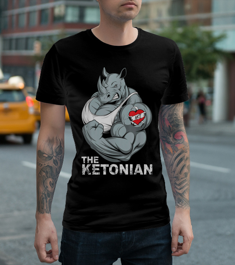The Ketonian MCT Rhino Muscle Fitness Keto Lifestyle T-Shirt