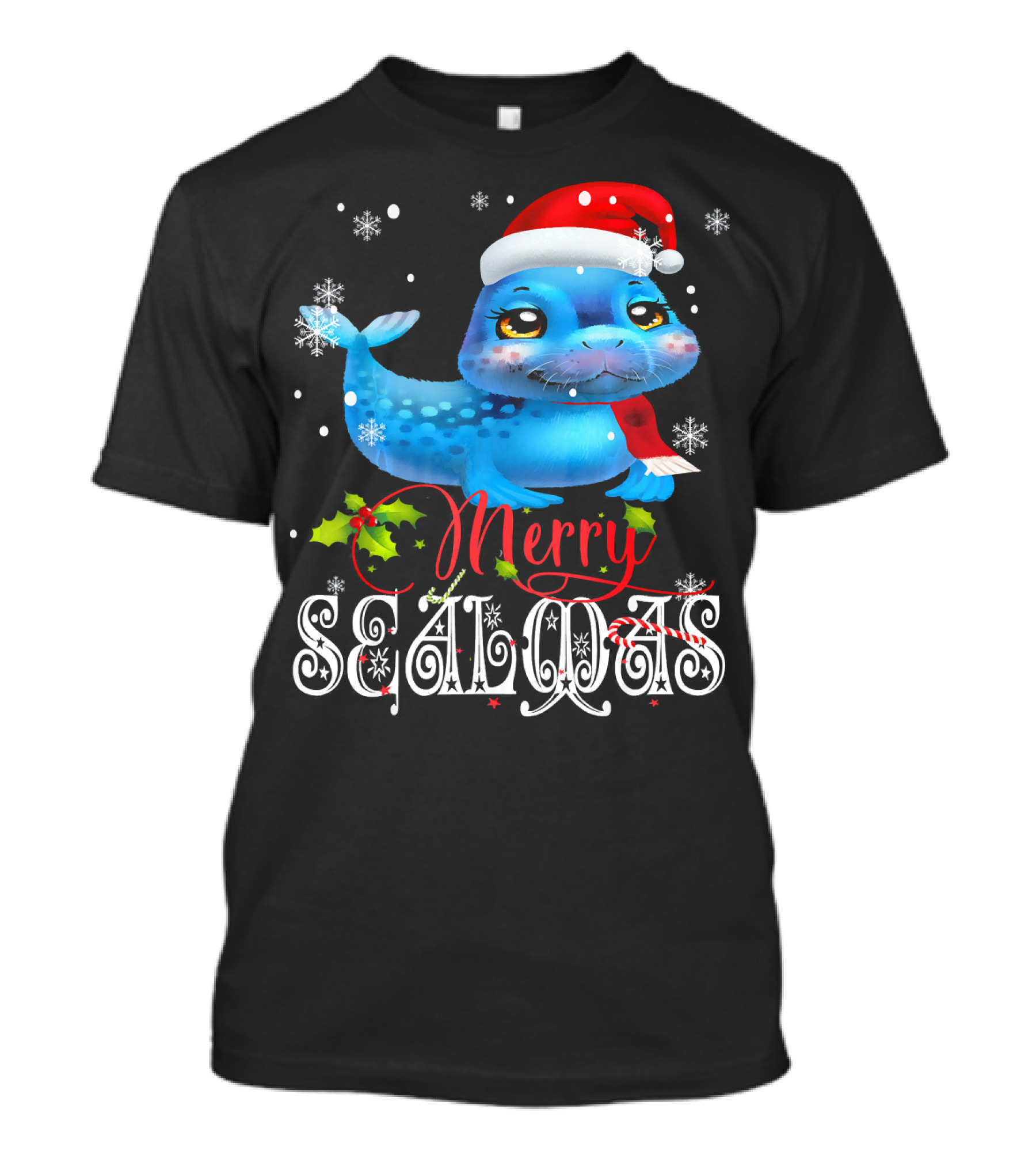 Merry Sealmas Matching Family Christmas Seal T-Shirt