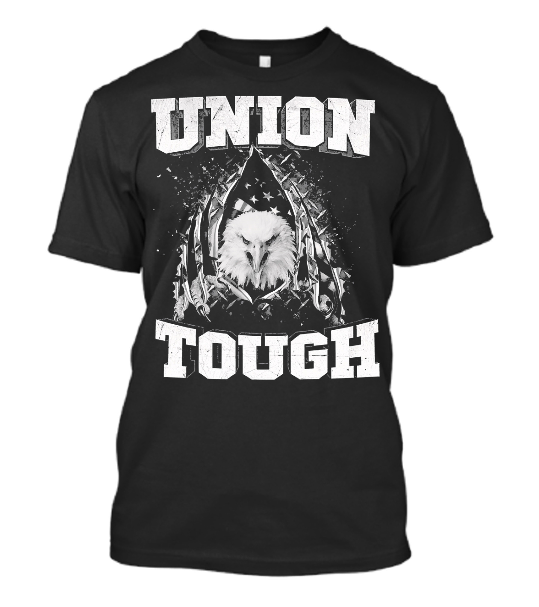 Union Tough American Eagle With Flag And Tools T-Shirt
