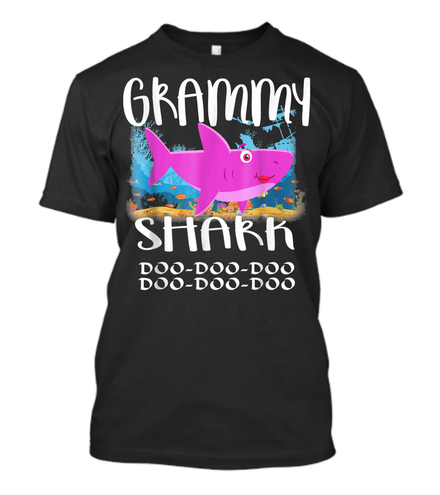 Grammy Shark Doo-Doo-Doo Family Shark Underwater T-Shirt