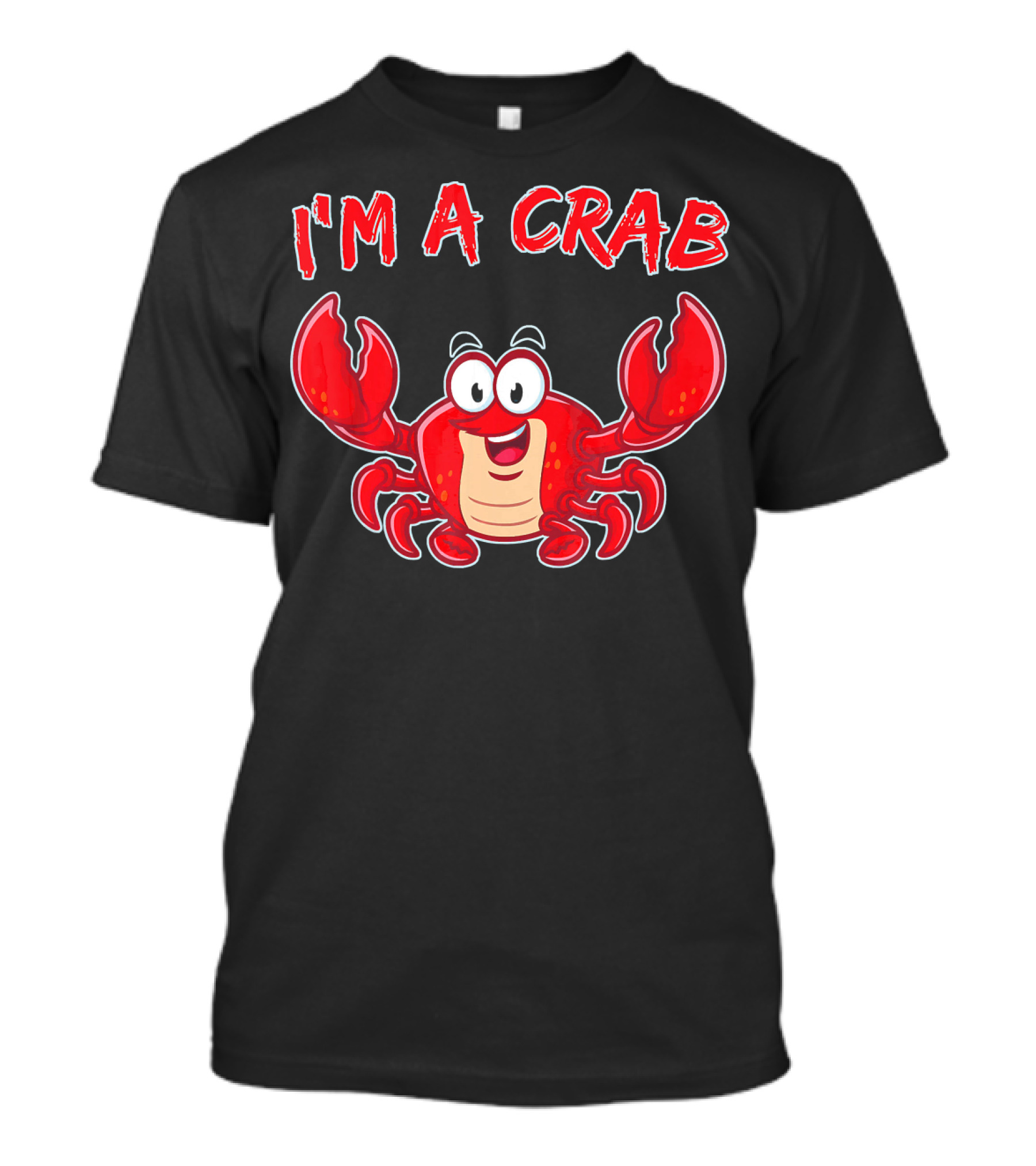 I'm A Crab Cute Funny Boys And Girls Red Cartoon Character T-Shirt