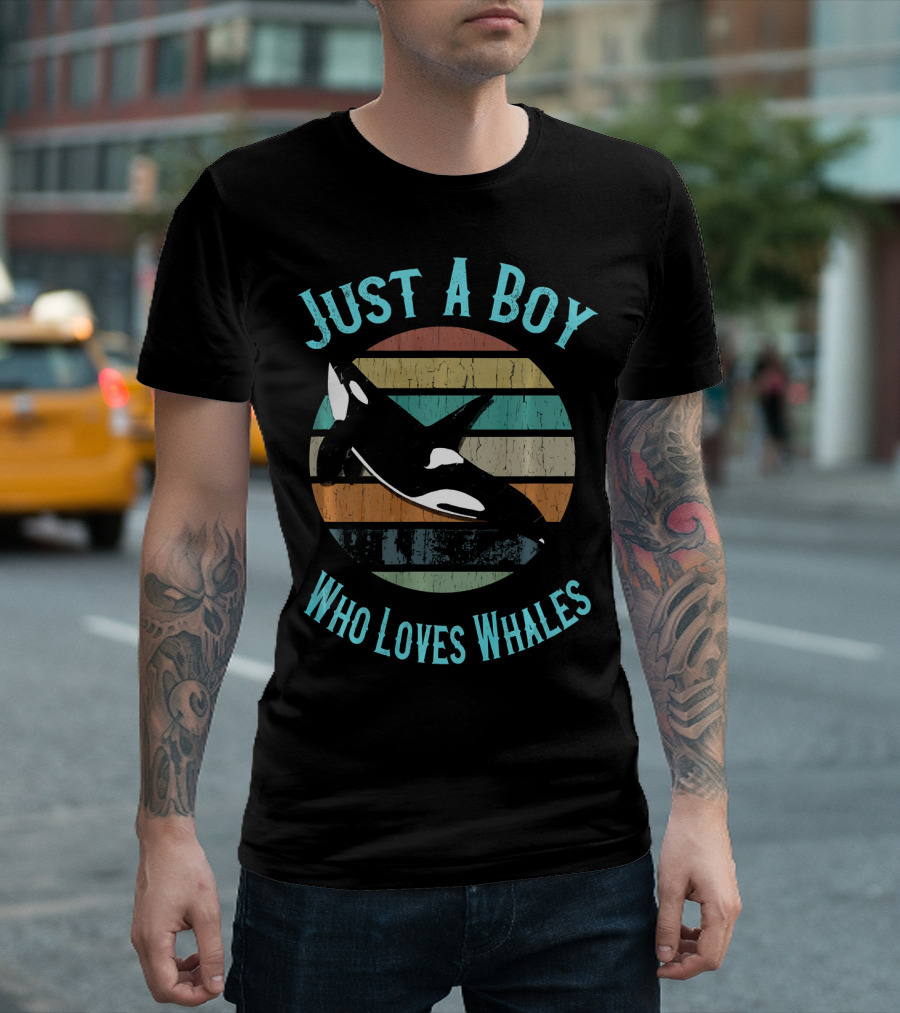 Just A Boy Who Loves Whales Orca T-Shirt