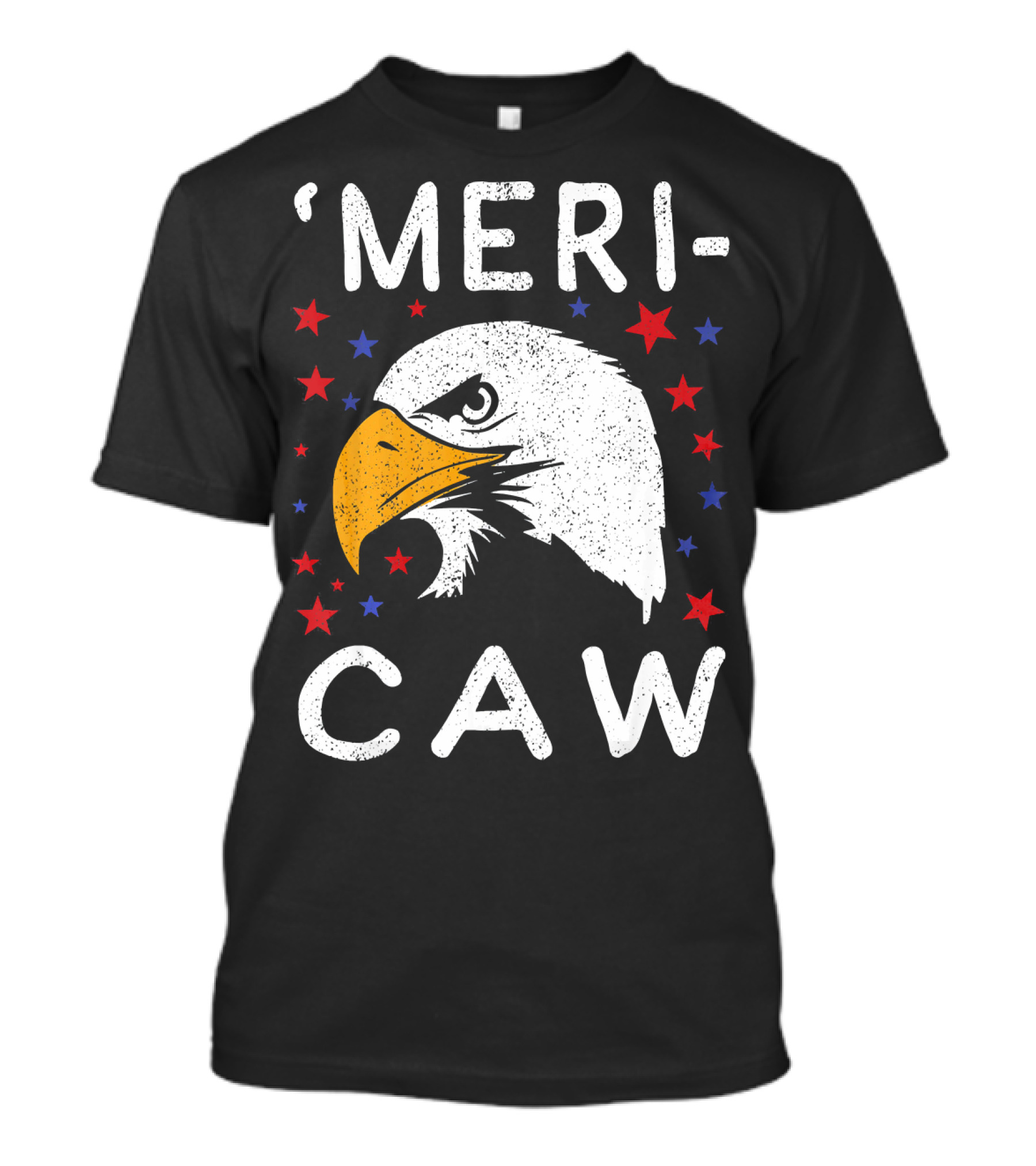 Meri Caw Eagle With Stars For Independence Day T-Shirt