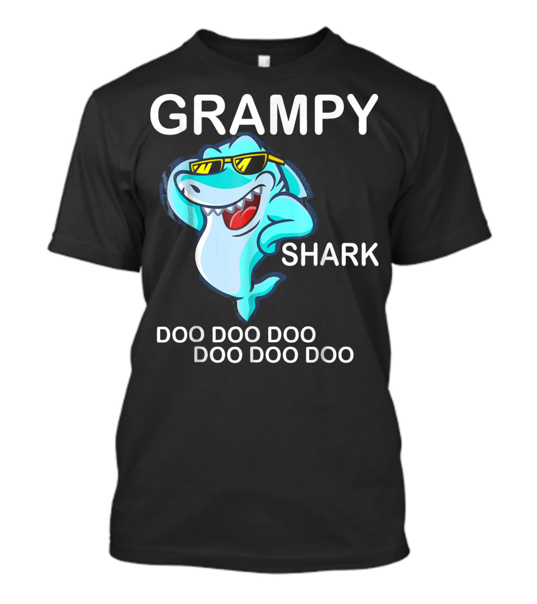 Grampy Shark Doo Doo Doo Sunglasses Cool Fun T-Shirt