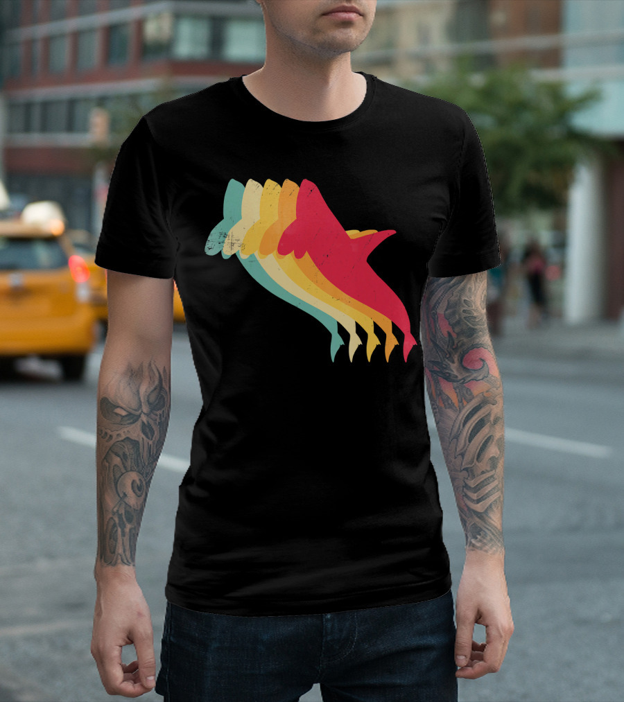 Killer Whale Orca Retro Multicolor T-Shirt