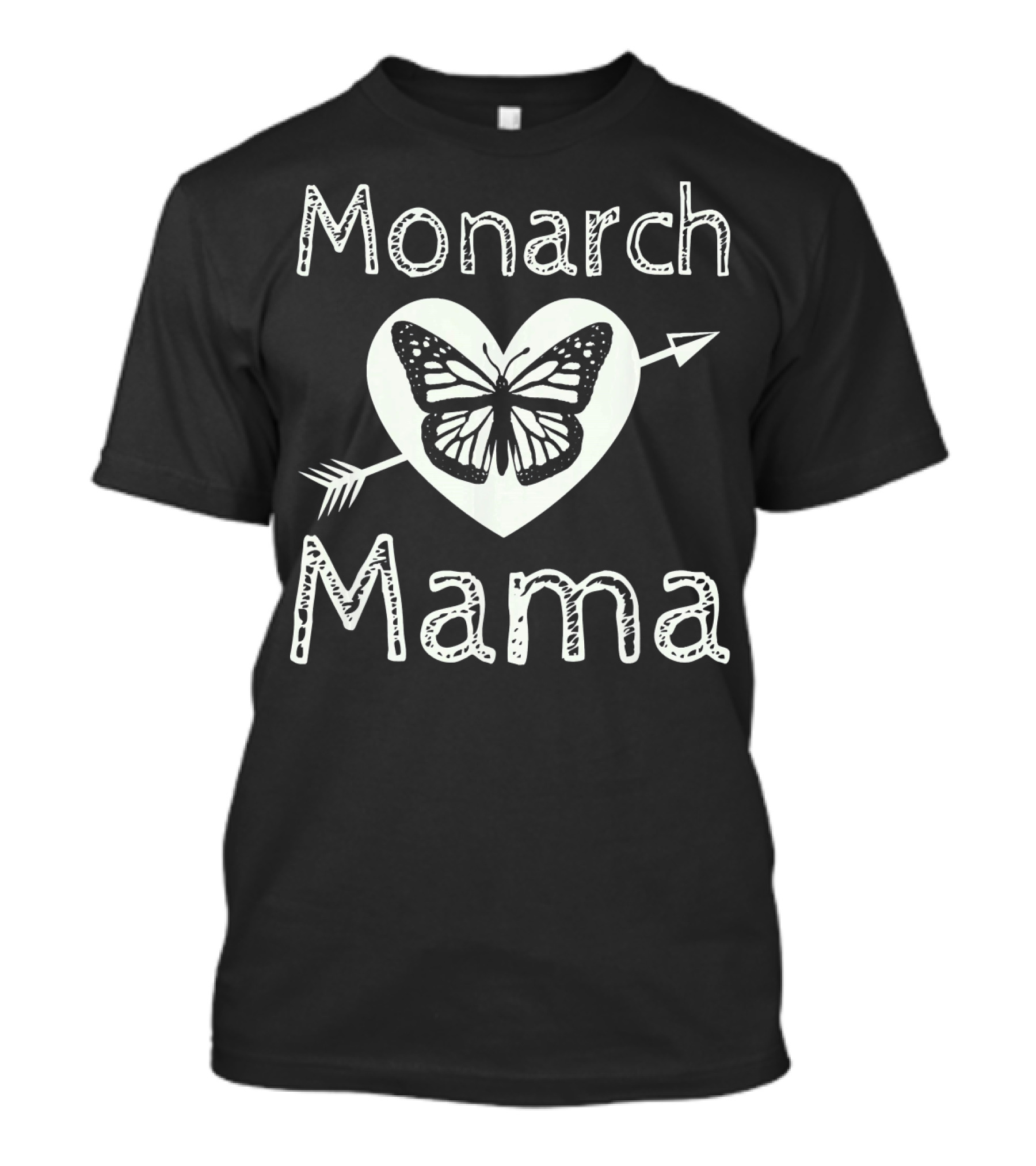 Monarch Mama Heart Arrow Butterfly T-Shirt