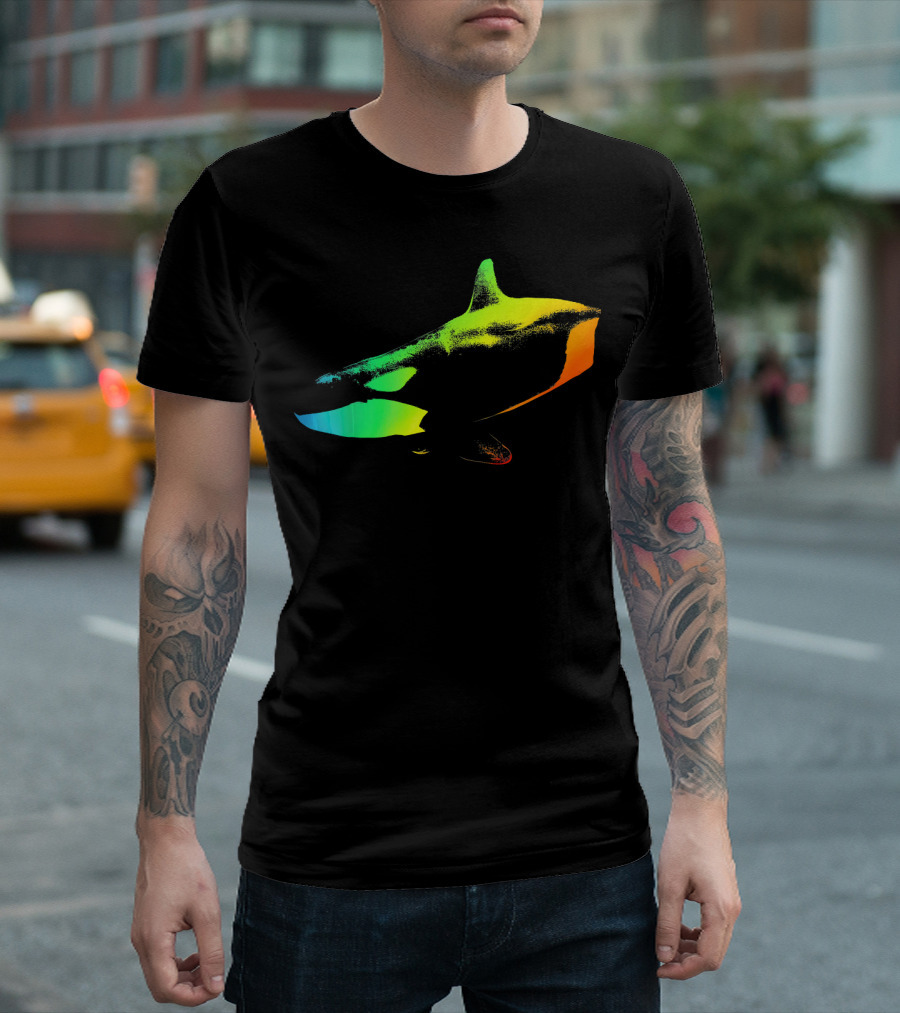 KILLER WHALE Vibrant Rainbow Spectrum T-Shirt