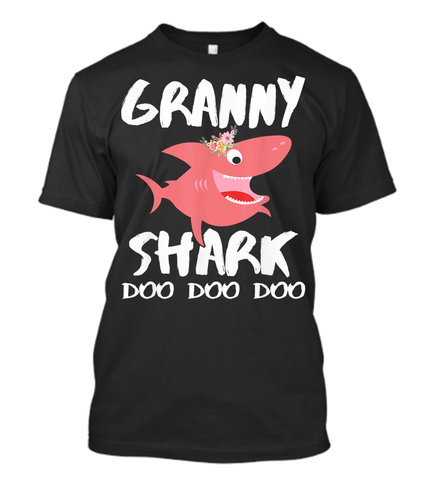 Granny Shark Doo Doo Doo Flower Crown T-Shirt