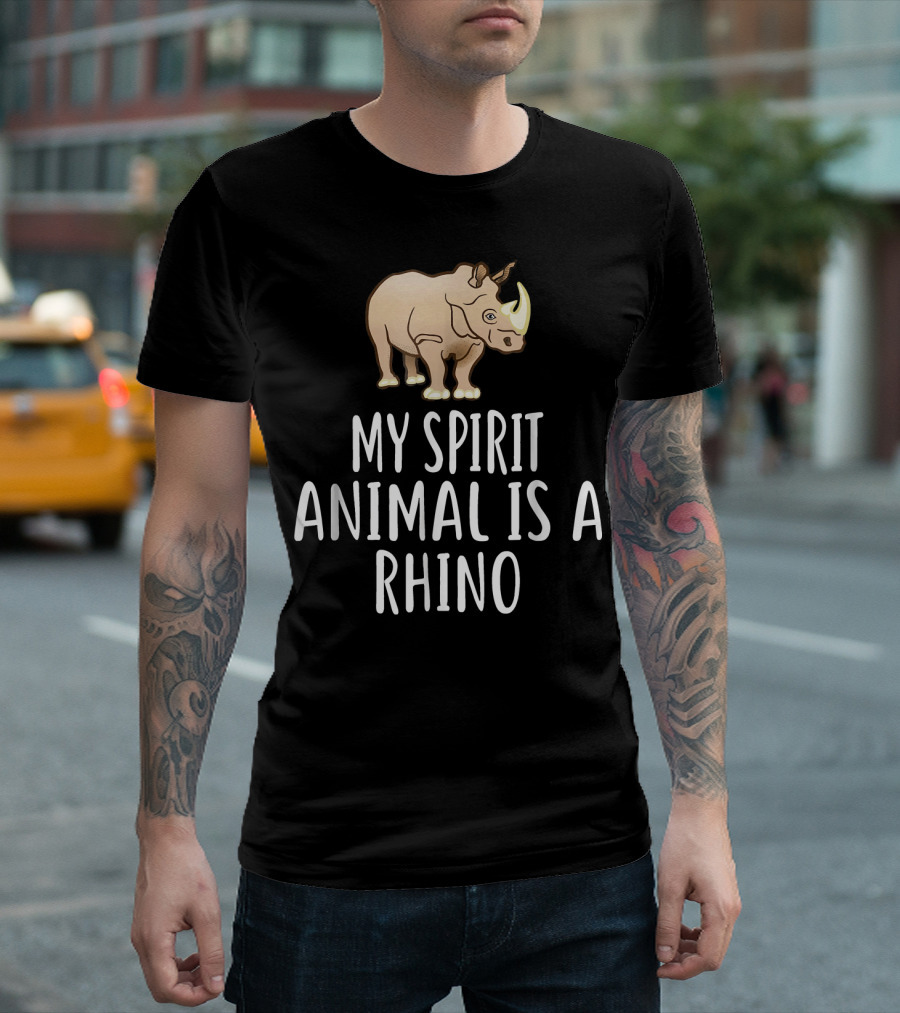 My Spirit Animal Is A Rhino Animal T-Shirt