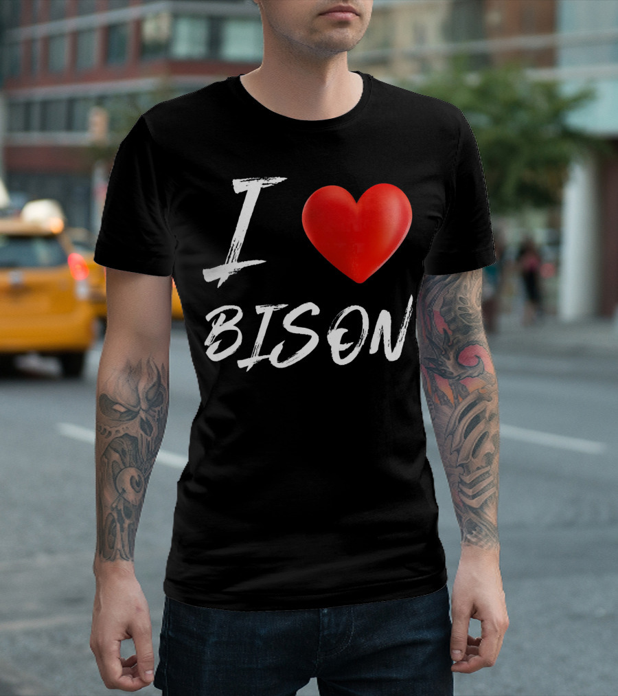 I Love Heart BISON T-Shirt