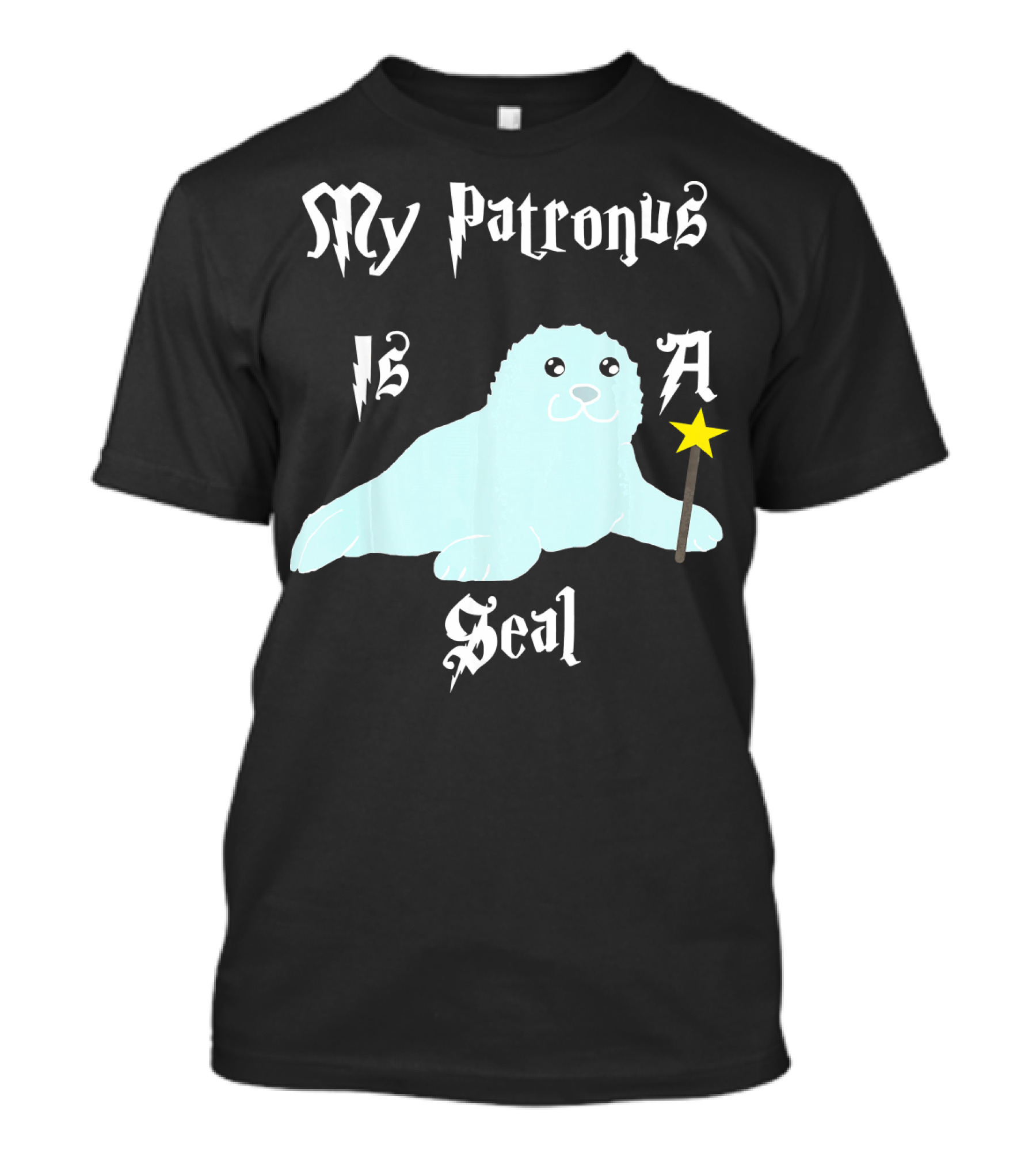 My Patronus Is A Seal Sea Lion Magical Wand Fantasy T-Shirt