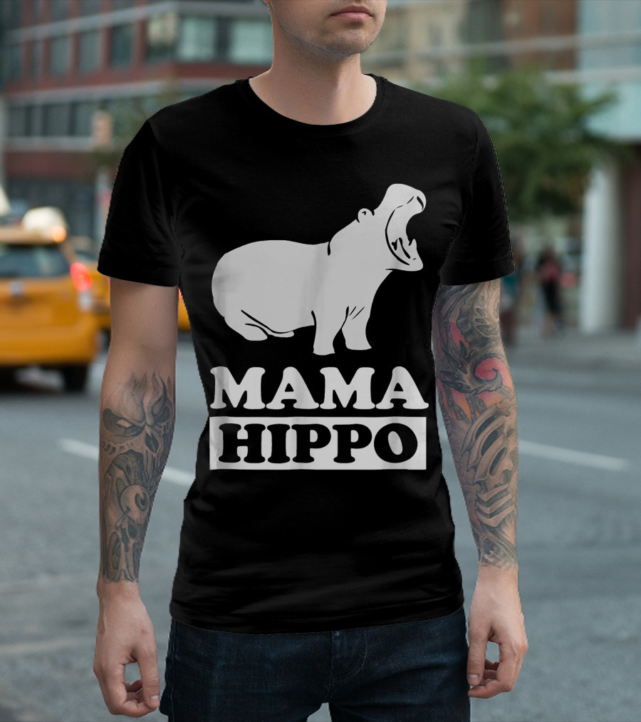 Mama Hippo Animal Mother Hippo T-Shirt