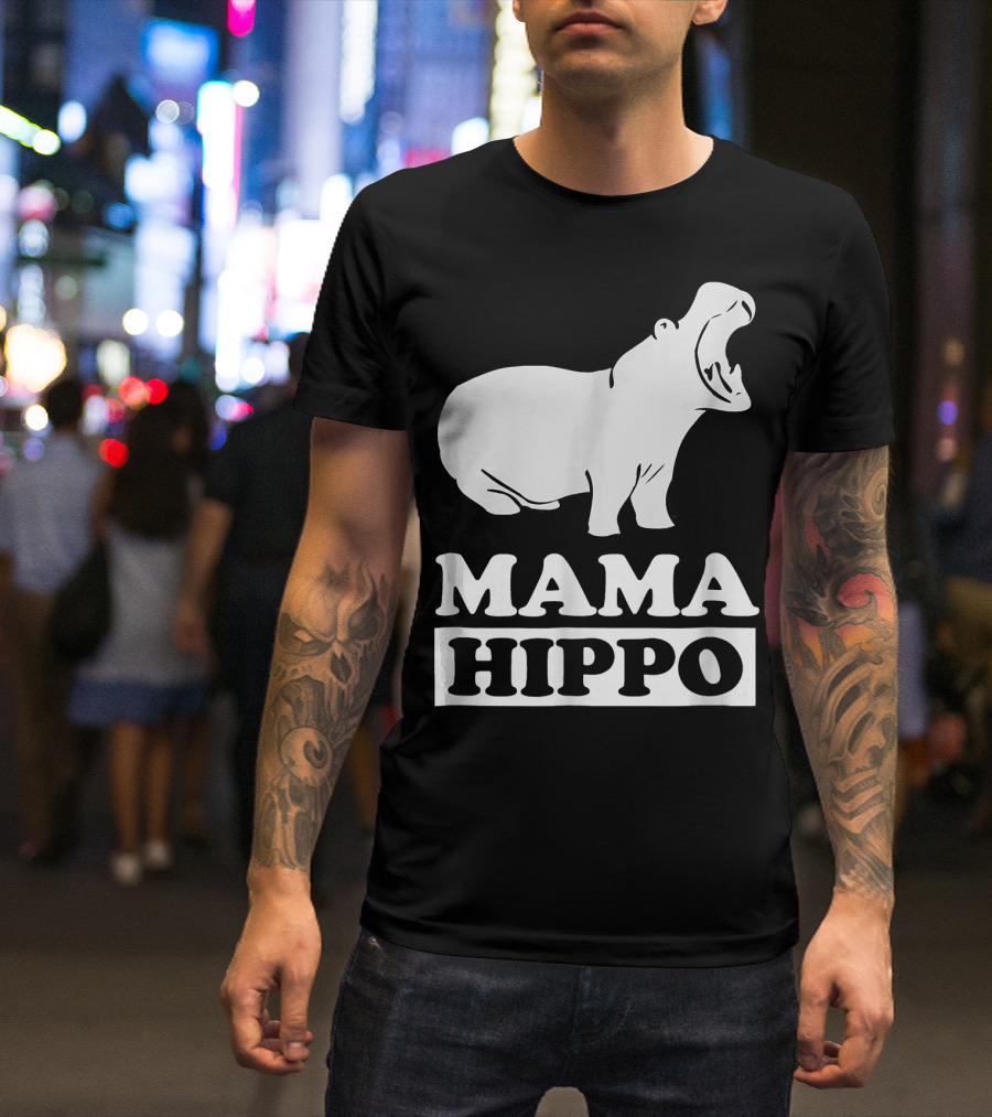 Mama Hippo Animal Mother Hippo T-Shirt