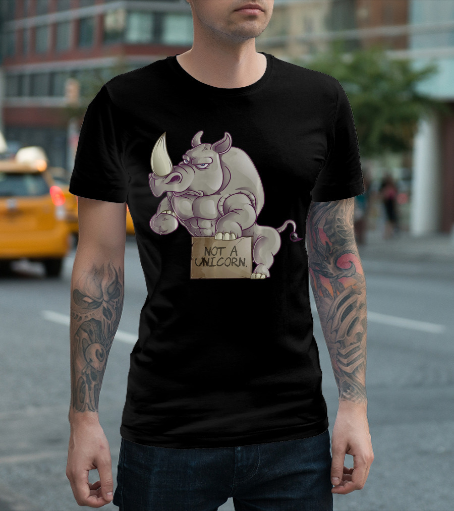 Not A Unicorn Cool Rhino Funny Wildlife T-Shirt