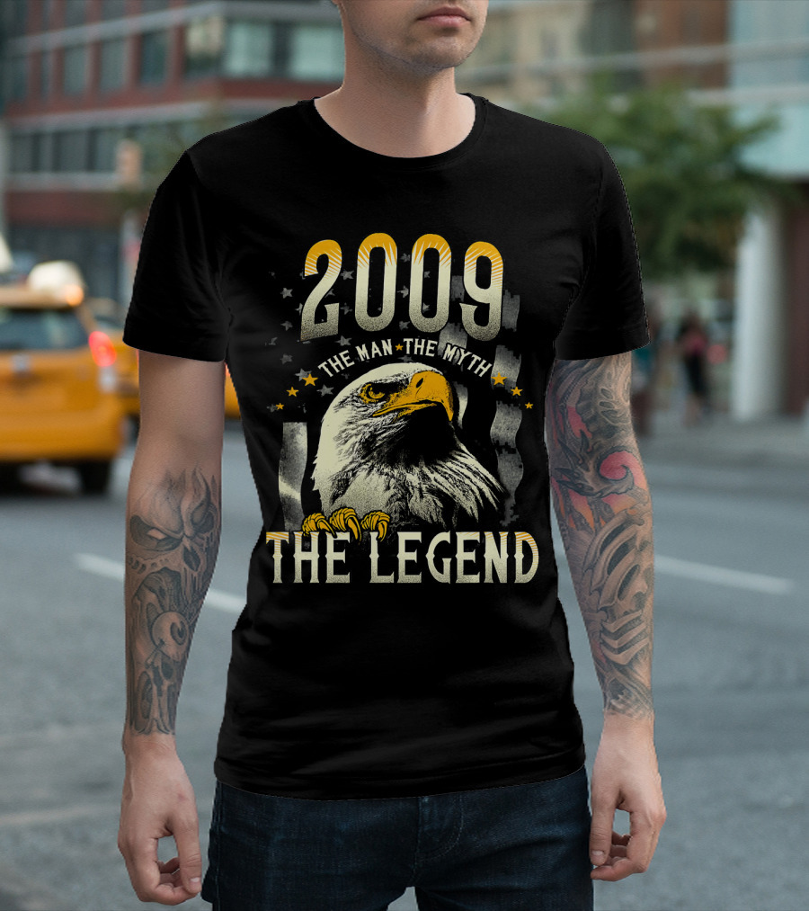 2009 The Man The Myth The Legend Vintage Eagle T-Shirt
