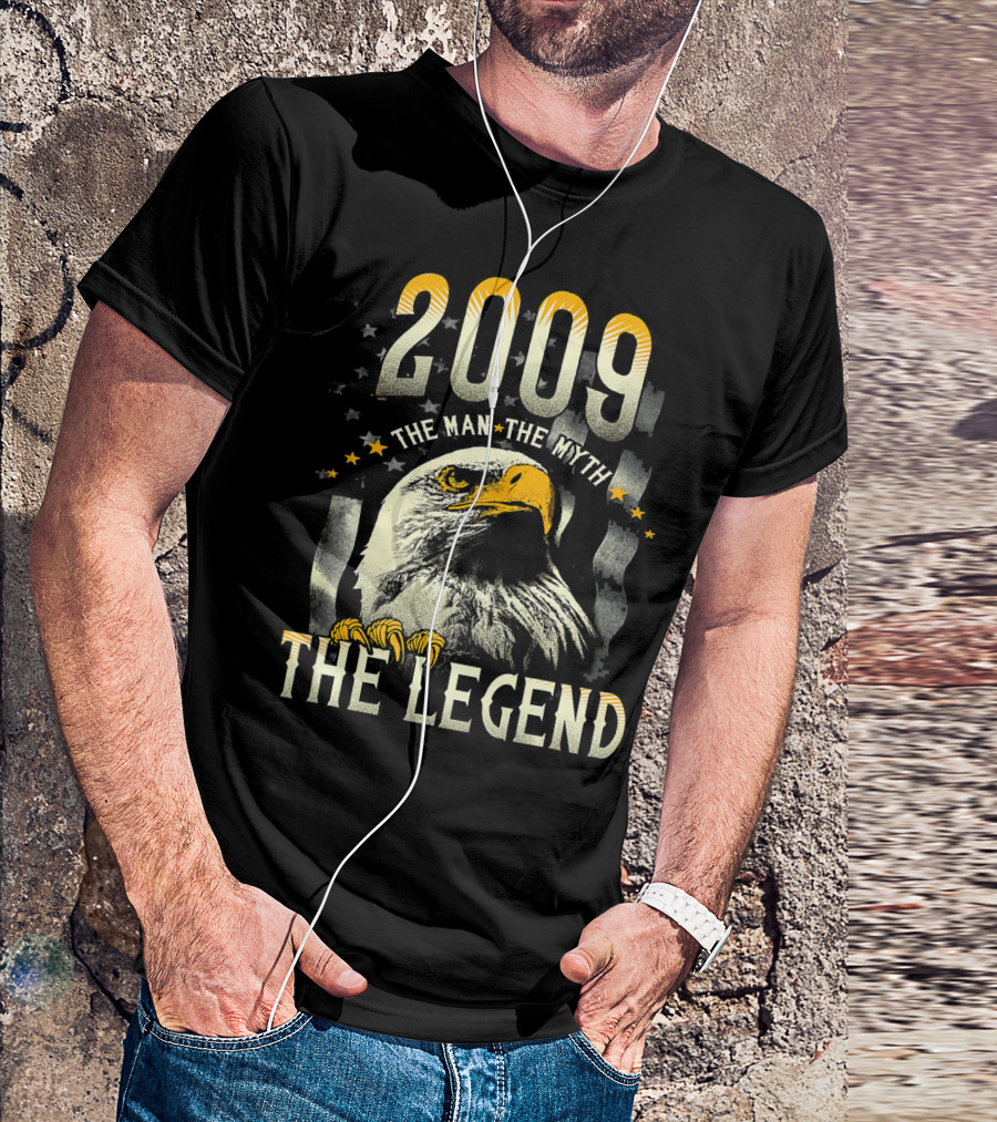 2009 The Man The Myth The Legend Vintage Eagle T-Shirt