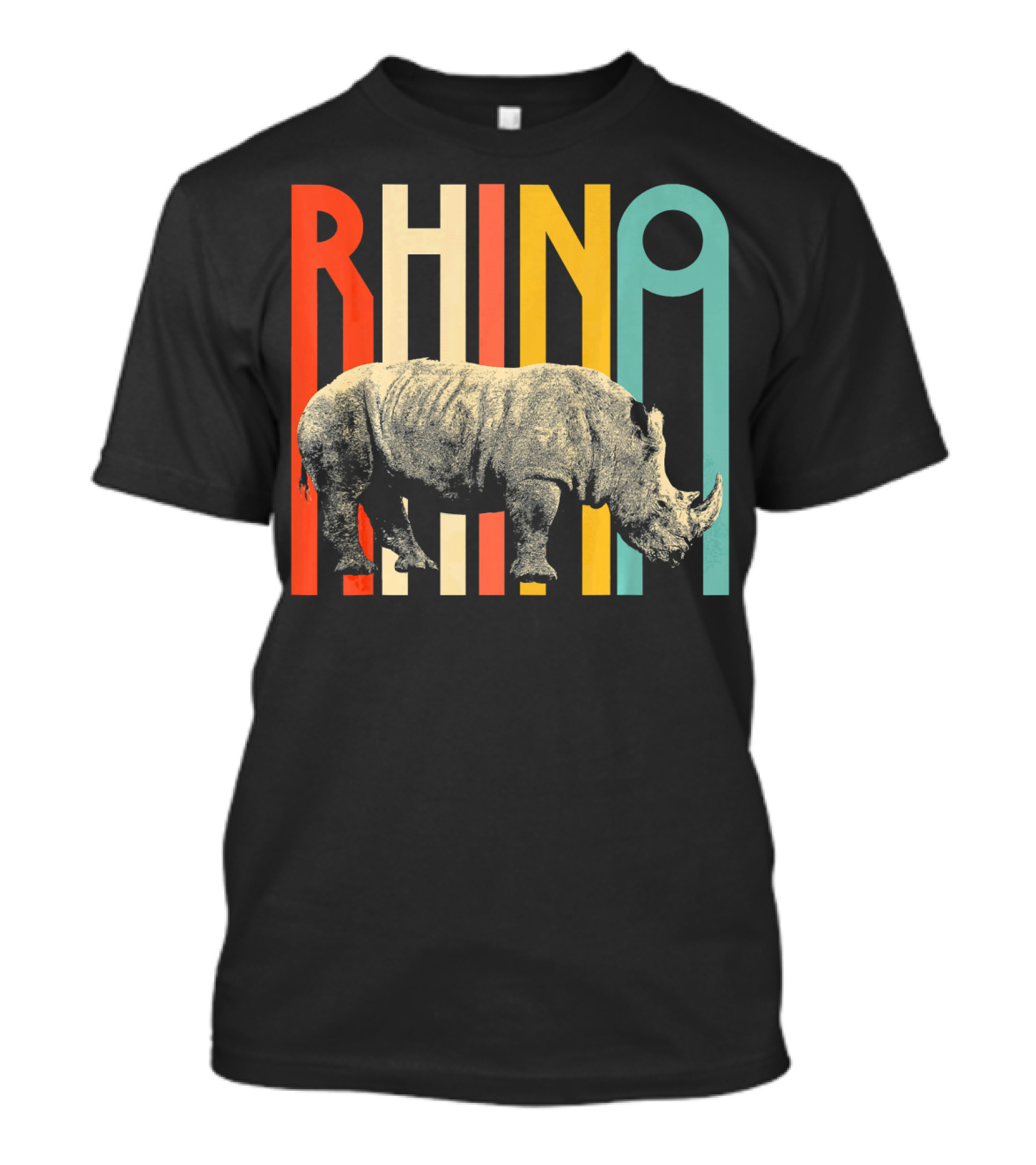 Rhino Vintage Rhinoceros Retro 70s 80s T-Shirt