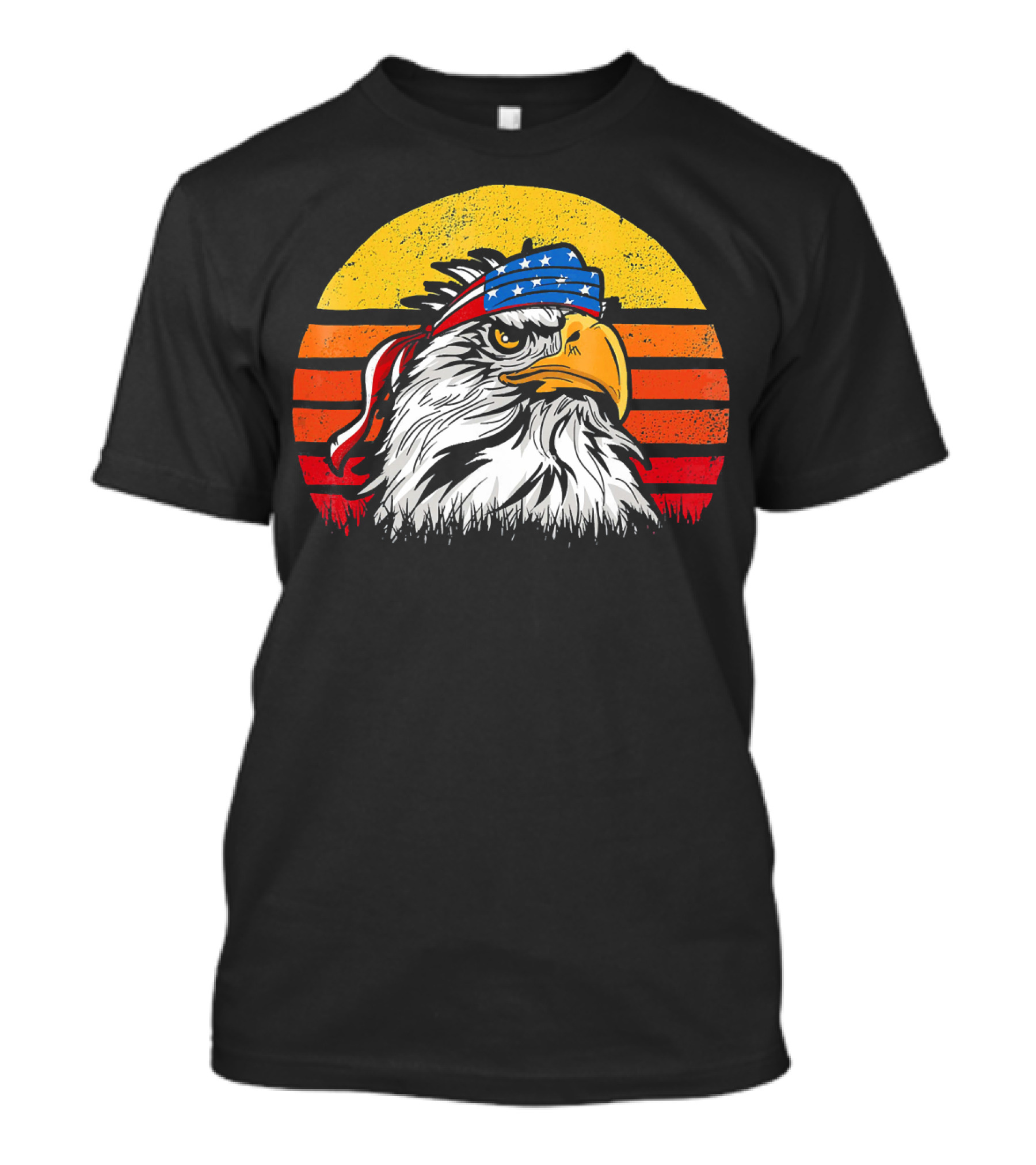Retro Merica Mullet Eagle Headband Patriotic Sun T-Shirt