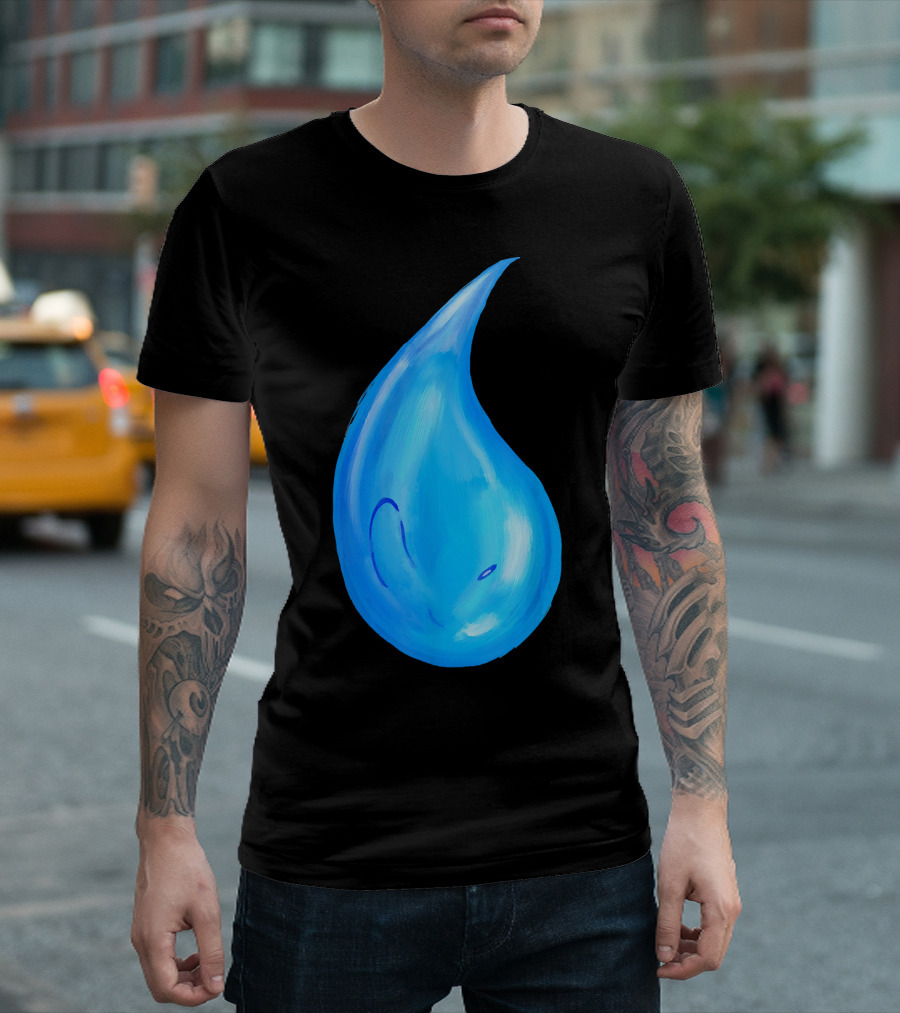 Pouring Whale Water Drop Fusion T-Shirt