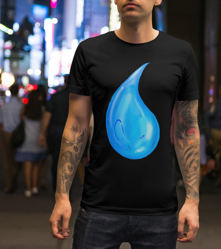 Pouring Whale Water Drop Fusion T-Shirt