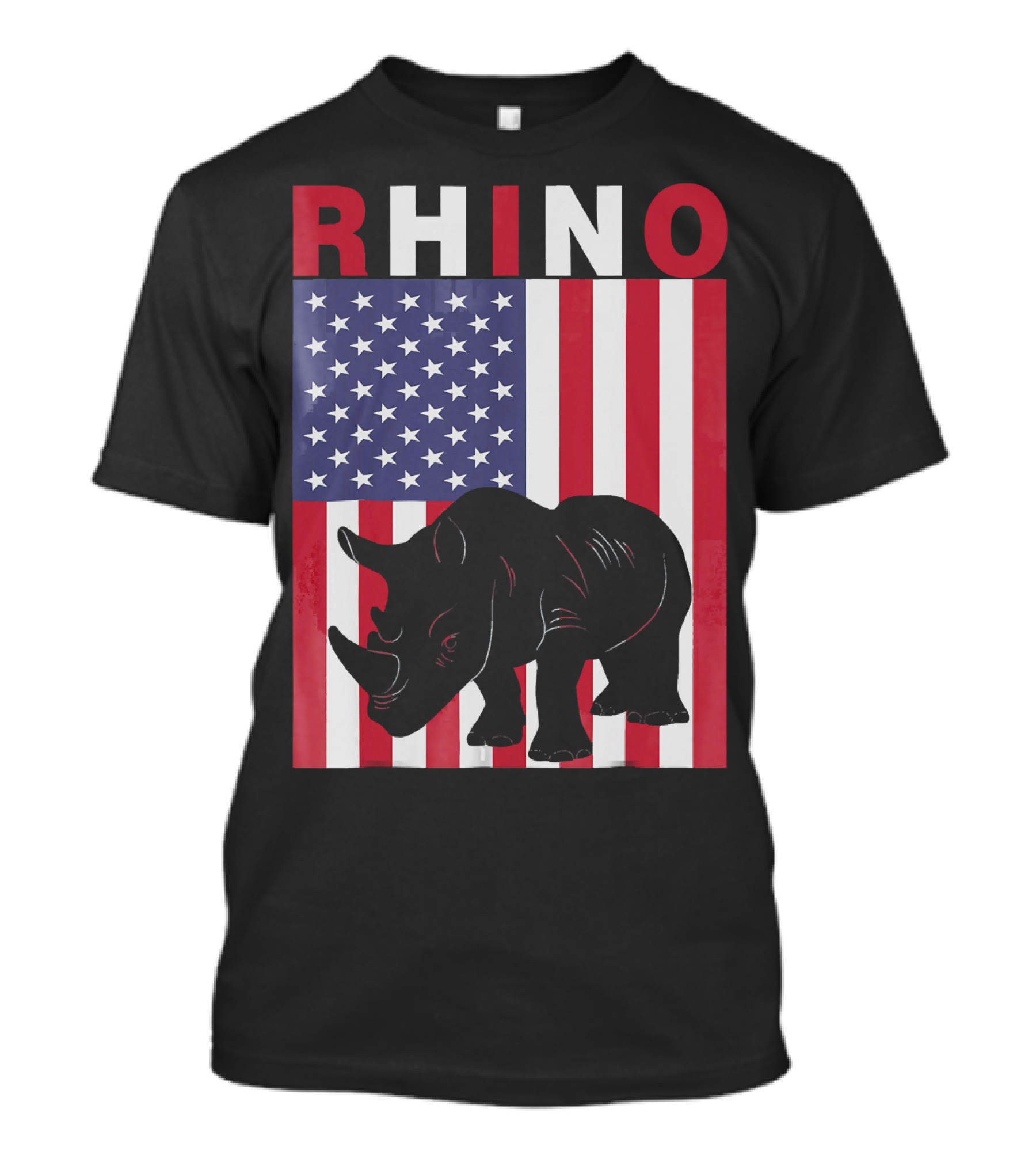 RHINO American Flag Rhino T-Shirt
