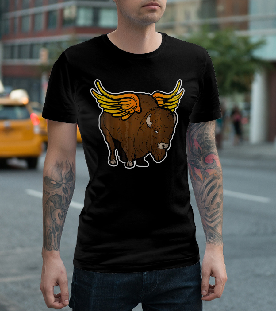 Wild Buffalo Winged Bison Angel T-Shirt