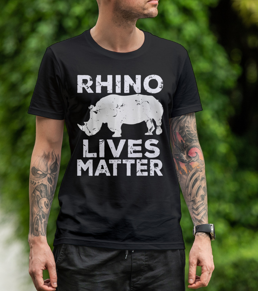Rhino Lives Matter Fat Unicorns Rhinocer T-Shirt