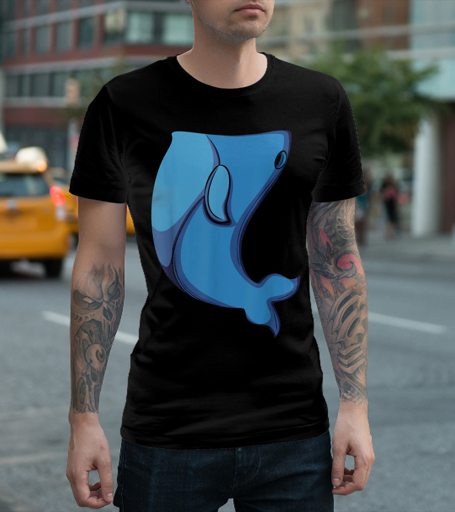 Whale Costume for Halloween Whale Blue T-Shirt