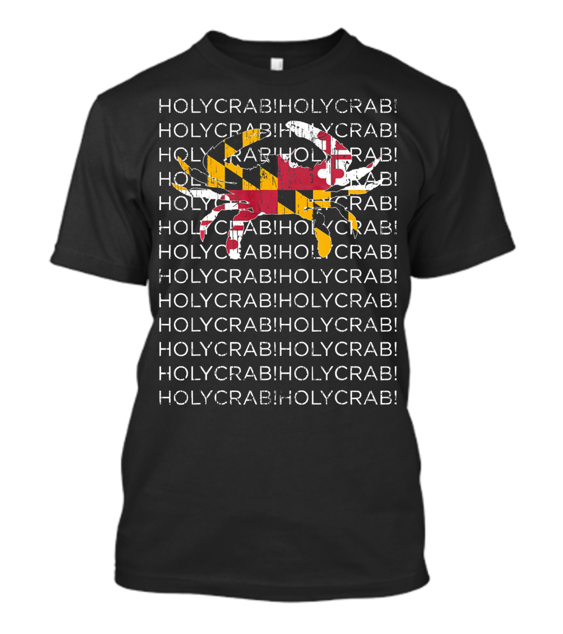 Vintage Holy Crab Maryland Flag State Blue T-Shirt