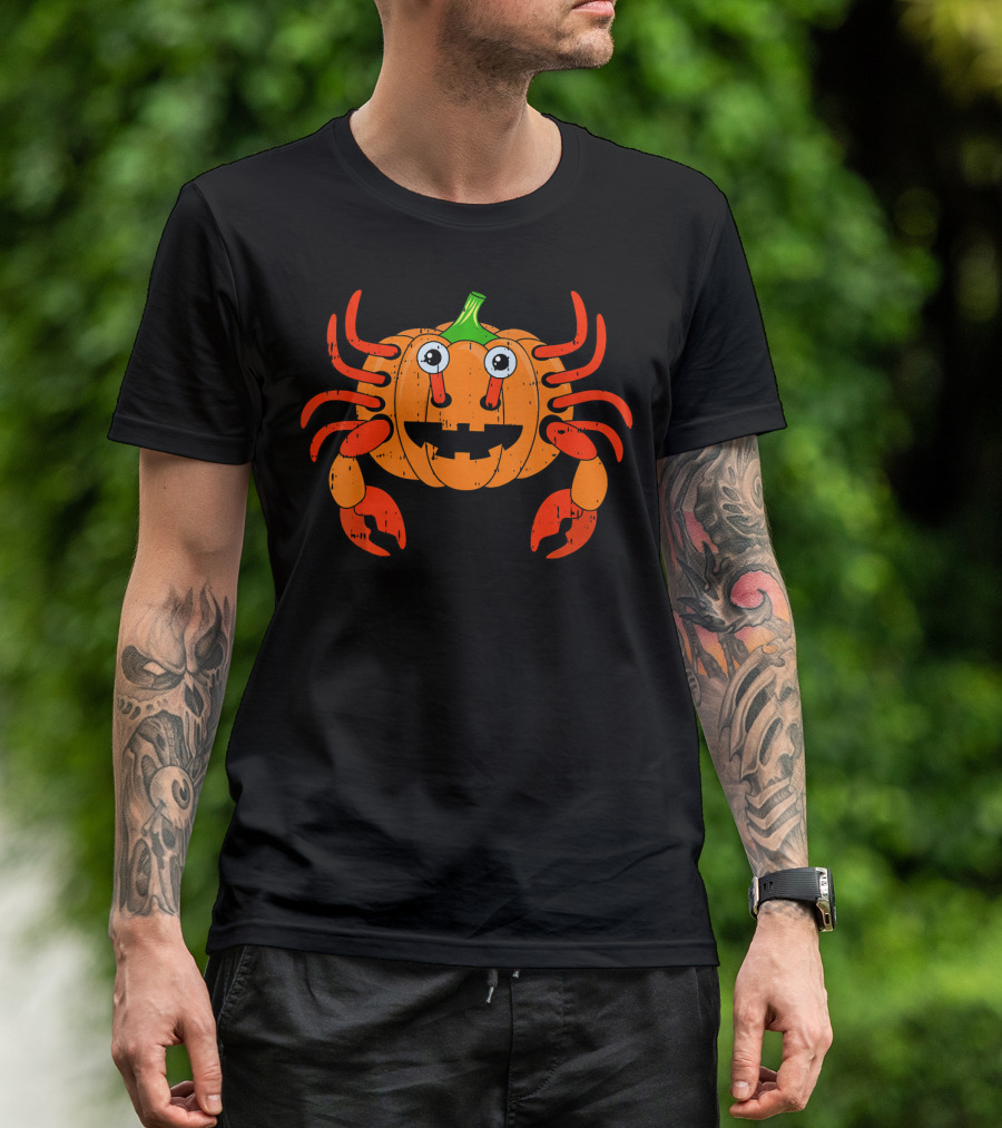 Scary Cute Crab Pumpkin Costume Easy Ani T-Shirt
