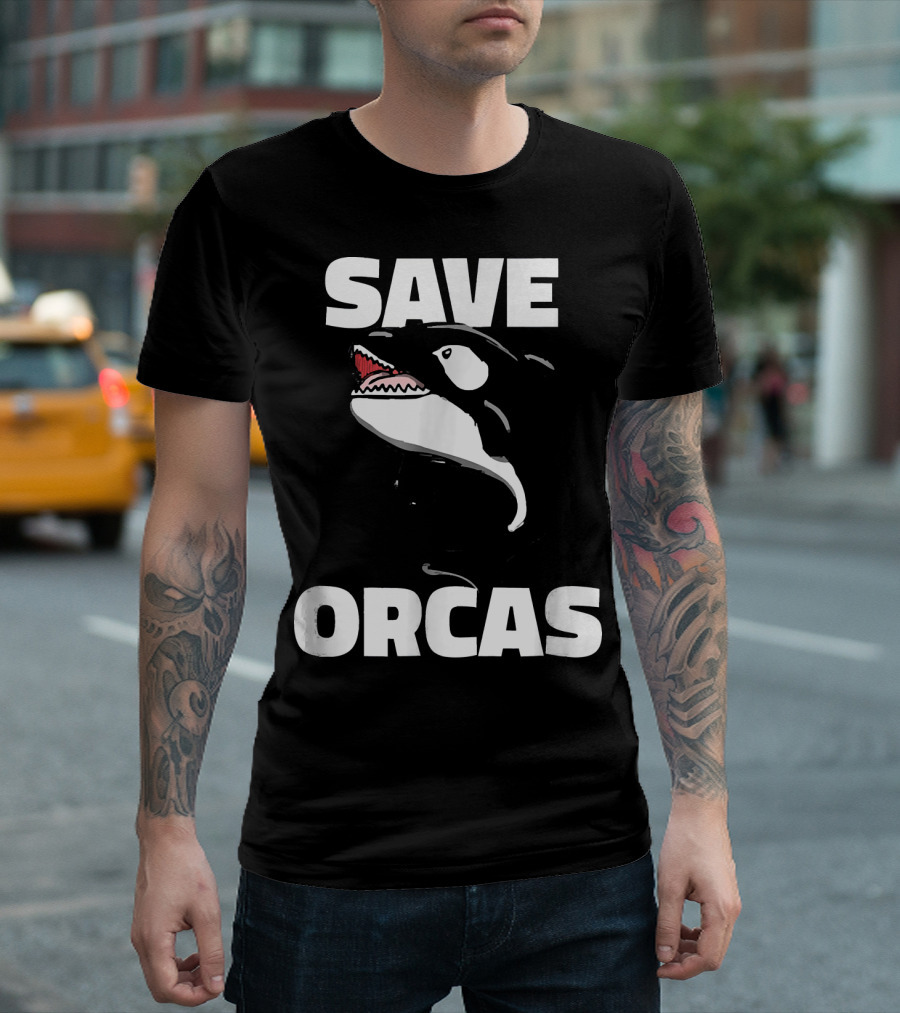Save Orcas Killer Whale Sea Conservation Message T-Shirt