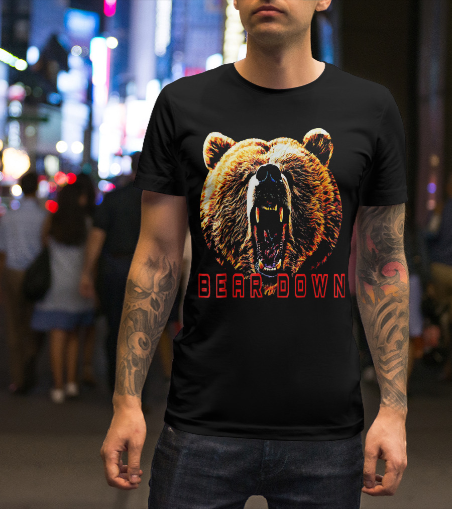 Bear Down Bears Football Tex Roaring Bear T-Shirt