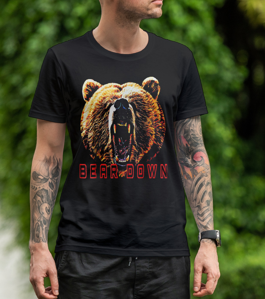 Bear Down Bears Football Tex Roaring Bear T-Shirt