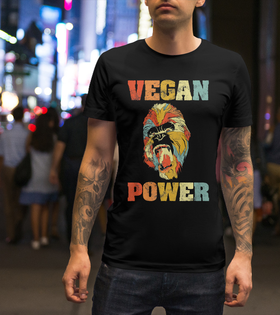 VEGAN POWER Gorilla Herbivore T-Shirt