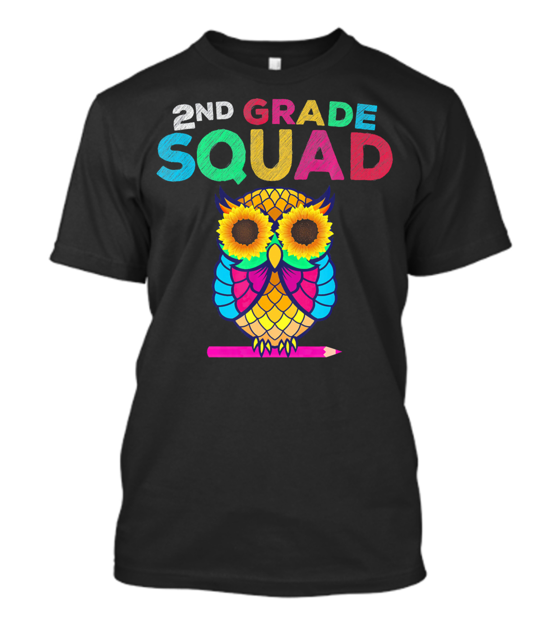 2nd Grade Squad Sunflower Owl Second Grade T-Shirt