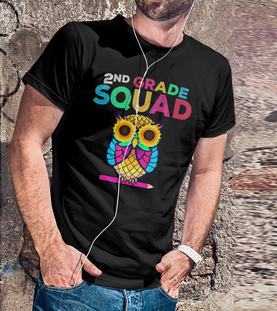 2nd Grade Squad Sunflower Owl Second Grade T-Shirt