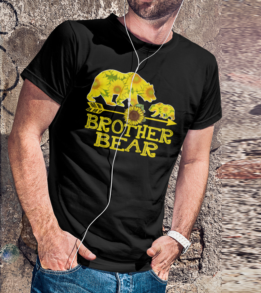 Brother Bear Sunflower Motif With Arrow T-Shirt