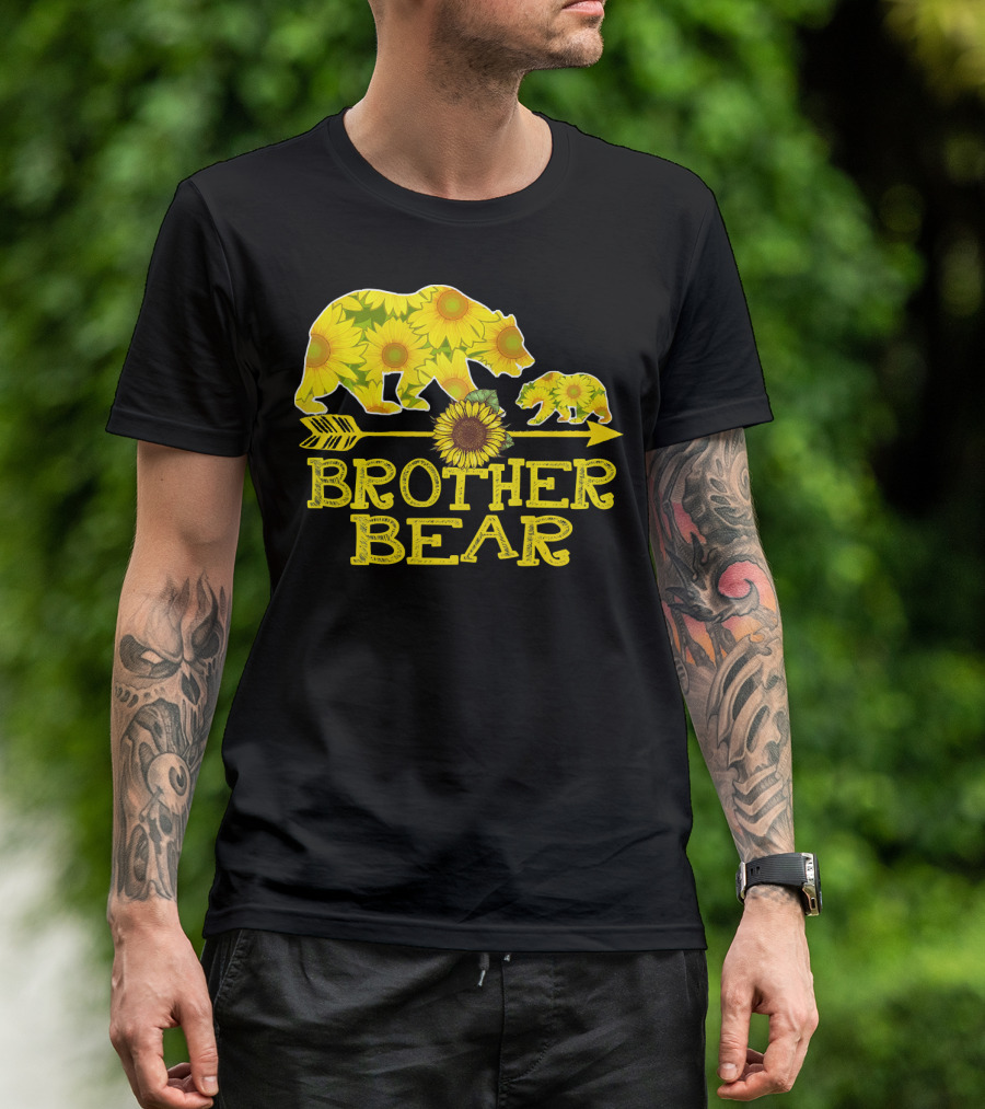 Brother Bear Sunflower Motif With Arrow T-Shirt