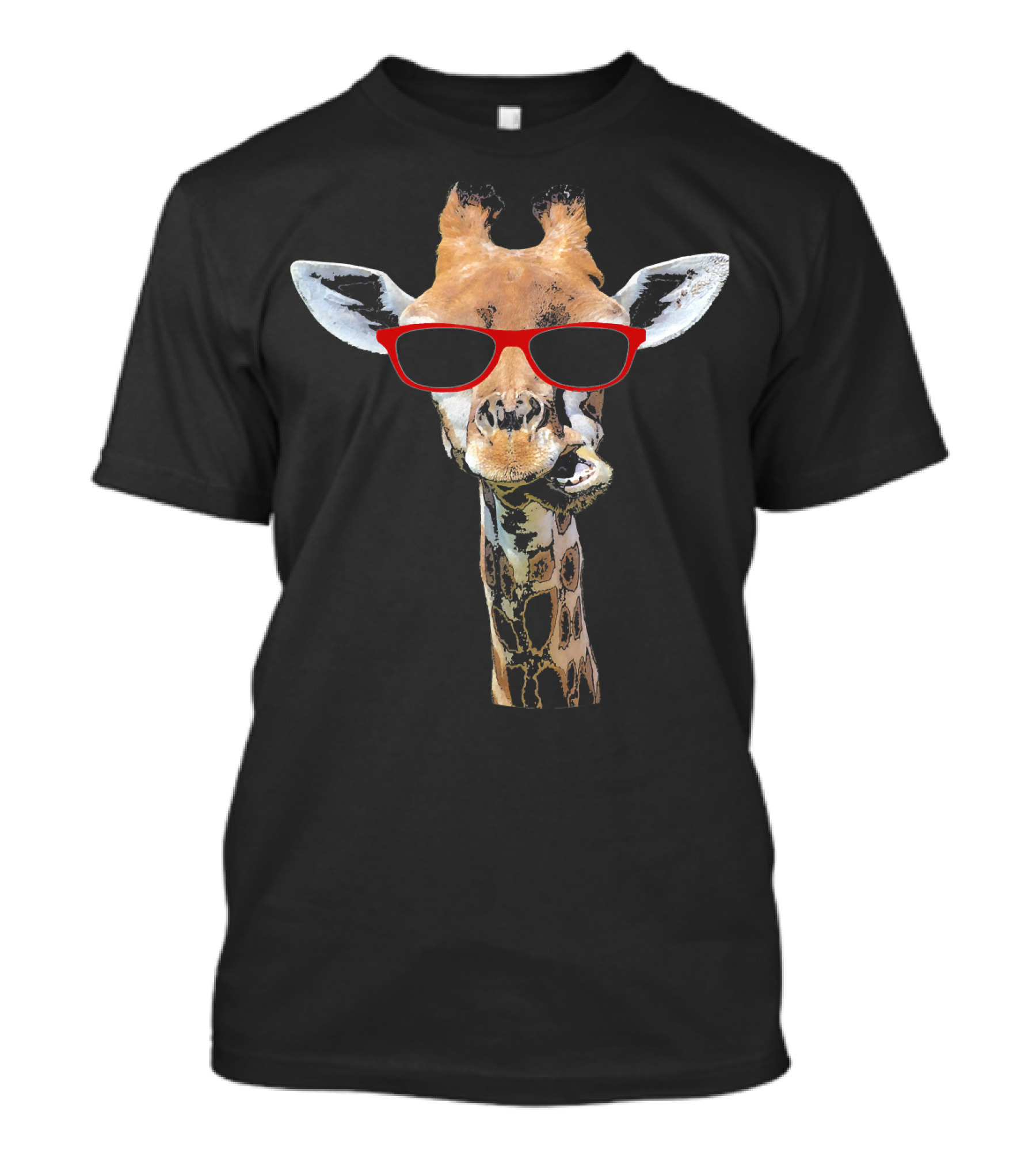 Cool Giraffe With Red Sunglasses T-Shirt